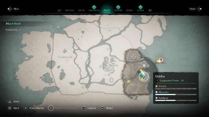 1 - AC Valhalla Wrath of the Druids: Flying Paper - Dublin secrets, location - Dublin - Assassins Creed Valhalla Guide and Walkthrough