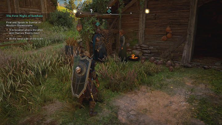 Gunnar settled in Glowecestre with Brigid, a woman who speaks an foreign language - Assassins Creed Valhalla: The First Night of Samhain - Glowecestrescire - Assassins Creed Valhalla Guide and Walkthrough