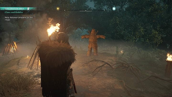 Halewyn mentioned that the coming of Mari Lwyd's spirit should be announced by fire - Assassins Creed Valhalla: Clues and Riddles - Glowecestrescire - Assassins Creed Valhalla Guide and Walkthrough