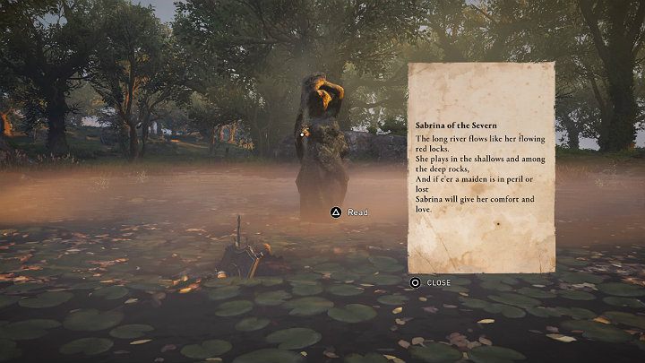 The first clue you will find in the nearby lake - Assassins Creed Valhalla: Clues and Riddles - Glowecestrescire - Assassins Creed Valhalla Guide and Walkthrough