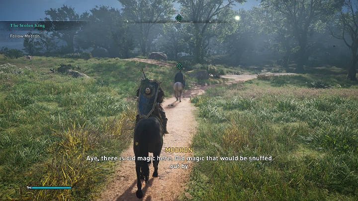 Get on your horse and follow Modron to the Thieves' Warren - Assassins Creed Valhalla: The Stolen King - Glowecestrescire - Assassins Creed Valhalla Guide and Walkthrough