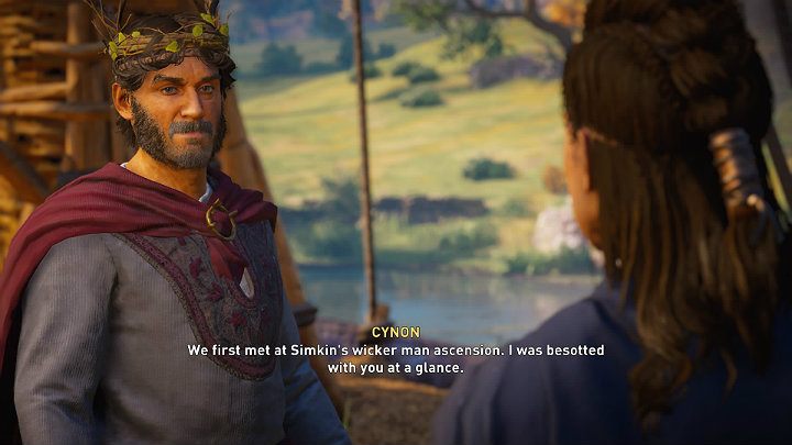 If you have spared Cynon's life, approach the Wicker Man and talk to him before the ceremony begins - Assassins Creed Valhalla: Burning of a Wicker Man - Glowecestrescire - Assassins Creed Valhalla Guide and Walkthrough