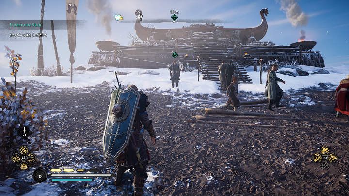 Sunniva is currently staying behind the walls of Henthorpe, next to a stake prepared especially for Hemming - Assassins Creed Valhalla: Under the Skin - Snotinghamscire - Assassins Creed Valhalla Guide and Walkthrough