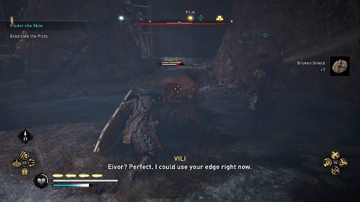 Vili is currently fighting with one of the Pict commanders - Assassins Creed Valhalla: Under the Skin - Snotinghamscire - Assassins Creed Valhalla Guide and Walkthrough