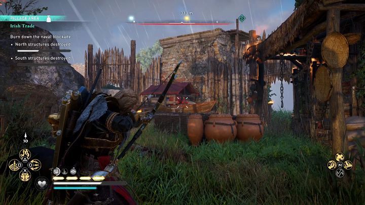 Go to the location marked on the world map and destroy the sea blockades on both sides of the river - AC Valhalla Wrath of the Druids: Irish Trade - Walkthrough - Assassins Creed Valhalla Guide and Walkthrough