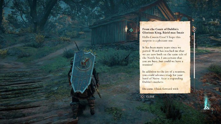 Return to Ravensthorpe and talk to Azar, and you will receive the aforementioned letter from him - AC Valhalla Wrath of the Druids: Irish Trade - Walkthrough - Assassins Creed Valhalla Guide and Walkthrough