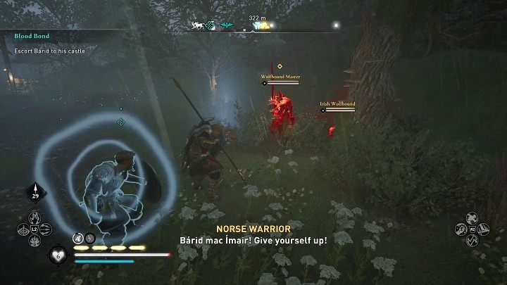 As you make your way to Barid Castle, you will be attacked by several Nordic warriors - AC Valhalla Wrath of the Druids: Blood Bond - Walkthrough - Assassins Creed Valhalla Guide and Walkthrough