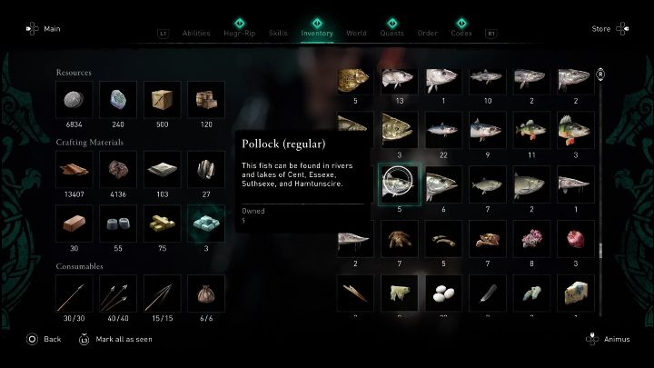 Sacrifice: You must offer 5 Regular Pollocks as sacrifice - AC Valhalla Dawn of Ragnarok: The Dwarven Altar (Gullnamar) - list of all - Gullnamar - Assassins Creed Valhalla Guide and Walkthrough