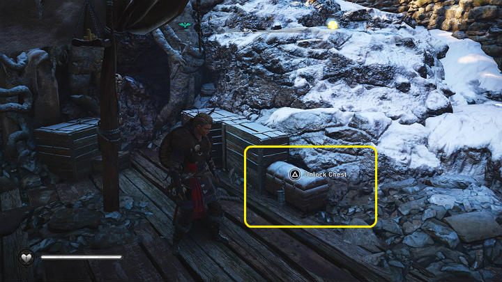 Use the key found on Sulke's body to open the chests under the shelter - Assassins Creed Valhalla: The Silver-Tongued Traitor - Rygjafylke - Assassins Creed Valhalla Guide and Walkthrough