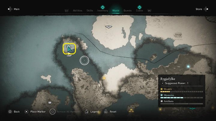 In the place marked in the picture above you will meet Hysing - Assassins Creed Valhalla: A New England - Rygjafylke - Assassins Creed Valhalla Guide and Walkthrough