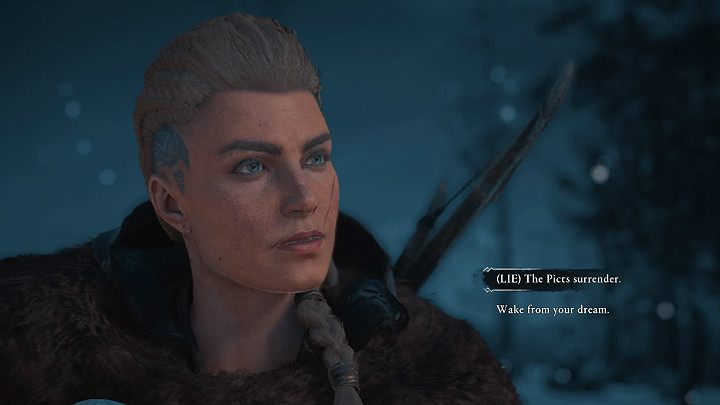 When you talk to him you can lie to make him happy - Assassins Creed Valhalla: A New England - Rygjafylke - Assassins Creed Valhalla Guide and Walkthrough