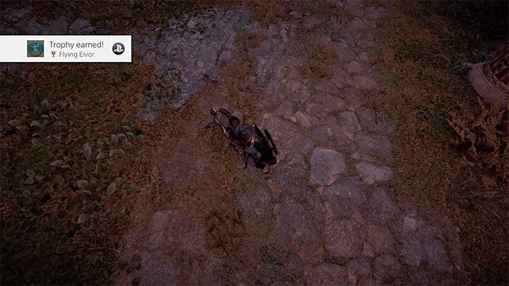 The trophy should pop at the moment of death, after falling to the ground - Assassins Creed Valhalla: How to unlock Flying Eivor trophy? - Trophy guide - Assassins Creed Valhalla Guide and Walkthrough