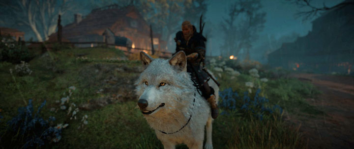 If you have the Ultimate edition or you purchased the Berserker Pack (it costs 1500 Helix Credits in the game store), you can use a giant wolf mount named Hati - Assassins Creed Valhalla: Can you own a pet? - Eivor - Assassins Creed Valhalla Guide and Walkthrough