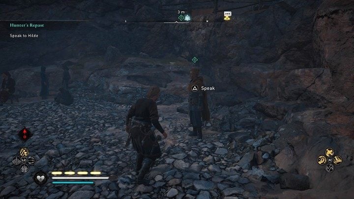 Head to the coast and talk to Hilde to reveal your true identity to her - Assassins Creed Valhalla: Hunters Repast - Vinland - Assassins Creed Valhalla Guide and Walkthrough