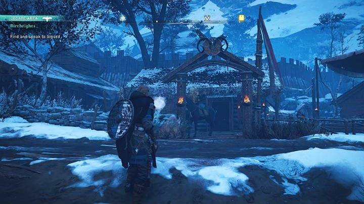 As soon as you enter the settlement you will have to meet with Sigurd - Assassins Creed Valhalla: Birthrights - Rygjafylke - Assassins Creed Valhalla Guide and Walkthrough