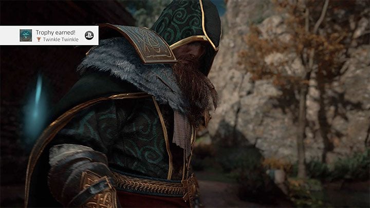 After watching the cut-scene depicting the "domesticating" of the skylight you will get the trophy - Assassins Creed Valhalla: How to unlock Twinkle Twinkle trophy? - Trophy guide - Assassins Creed Valhalla Guide and Walkthrough