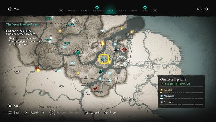 In the place marked on the picture above, you will meet a family that has a problem with unpleasant smell in their home - Assassins Creed Valhalla: Degolas the Beautiful - Grantebridgescire - Assassins Creed Valhalla Guide and Walkthrough
