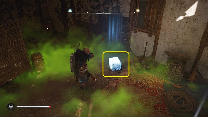 Before you enter the hut, use Odin's Sight to locate the stinking chests - Assassins Creed Valhalla: Degolas the Beautiful - Grantebridgescire - Assassins Creed Valhalla Guide and Walkthrough