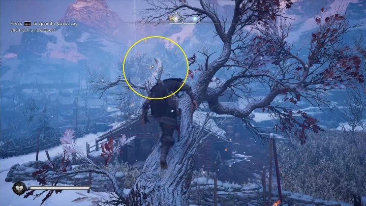 Start: To start chasing the paper, you have to jump on a tree branch - Assassins Creed Valhalla: Flying Paper - Hordafylke secrets, locations - Hordafylke - Assassins Creed Valhalla Guide and Walkthrough