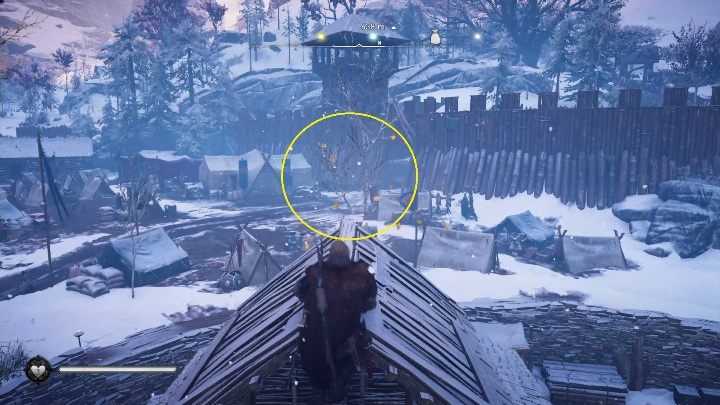 End: The paper will stop on the roof of one of the houses, right next to the defensive wall - Assassins Creed Valhalla: Flying Paper - Hordafylke secrets, locations - Hordafylke - Assassins Creed Valhalla Guide and Walkthrough
