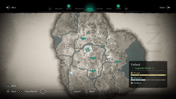 In Vinland, you will find an animal that lives peacefully in the middle of the location, north of the synchronization point - Assassins Creed Valhalla: Legendary Animal - Vinland secrets, locations - Vinland - Assassins Creed Valhalla Guide and Walkthrough