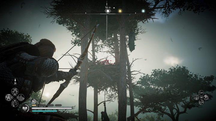 Location of the totem: to get to the totem you have to reach the highest branch in the area - Assassins Creed Valhalla: Cursed Symbol - Suthsexe secrets, locations - Suthsexe - Assassins Creed Valhalla Guide and Walkthrough