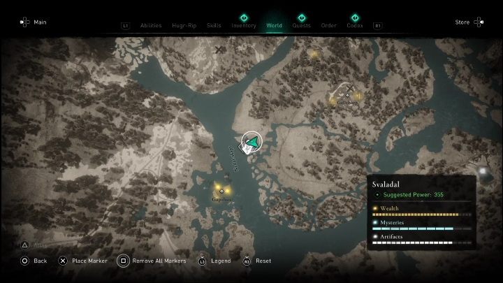 Location: right on the Nadear-kapt river - AC Valhalla Dawn of Ragnarok: Cosmetic Schemes (Svaladal) - list of all - Svaladal - Assassins Creed Valhalla Guide and Walkthrough