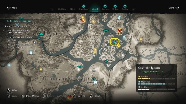 One of the key tips to help you discover the truth is the yellow longship abandoned somewhere in the marshes - Assassins Creed Valhalla: Where to find yellow longship? - Campaign - Assassins Creed Valhalla Guide and Walkthrough