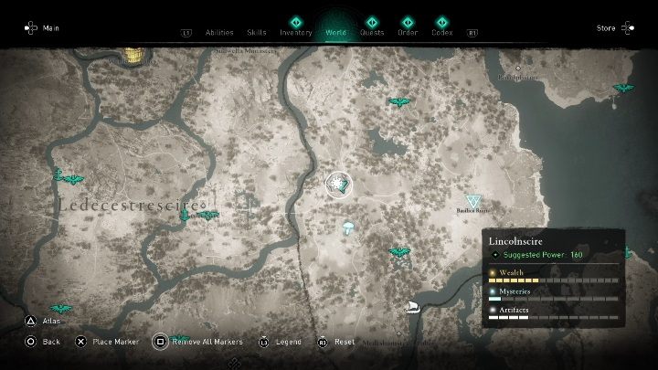 Location of the cursed place: in the eastern part of the region - Assassins Creed Valhalla: Cursed Symbol - Lincolnscire secrets, locations - Lincolnscire - Assassins Creed Valhalla Guide and Walkthrough