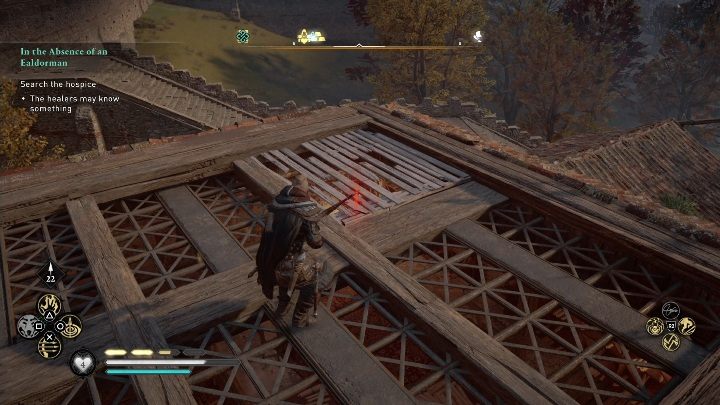 To get to the ability, you have to climb to the roof of the building and then destroy the boards blocking the passage - Assassins Creed Valhalla: Abilities - Lincolnscire secrets, locations - Lincolnscire - Assassins Creed Valhalla Guide and Walkthrough