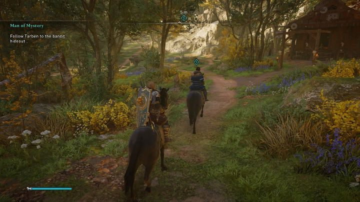 Follow Tarben outside and chat with him, then follow him to where you will meet his former gang - Assassins Creed Valhalla: Man of Mystery - Ravensthorpe - Assassins Creed Valhalla Guide and Walkthrough