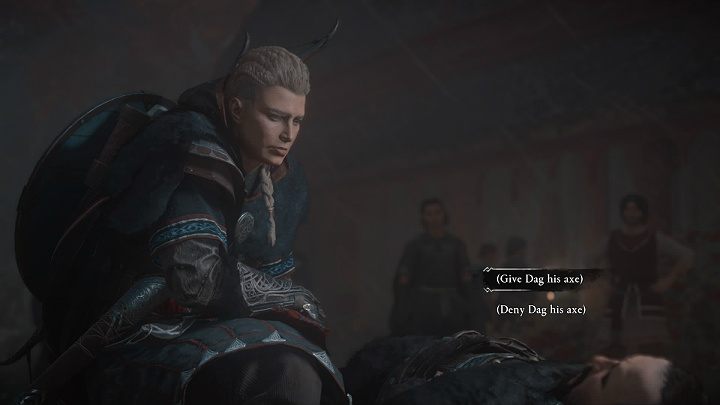 After winning the duel you can send Dag to Valhalla or refuse him glory in death - Assassins Creed Valhalla: A Brewing Storm - Ravensthorpe - Assassins Creed Valhalla Guide and Walkthrough