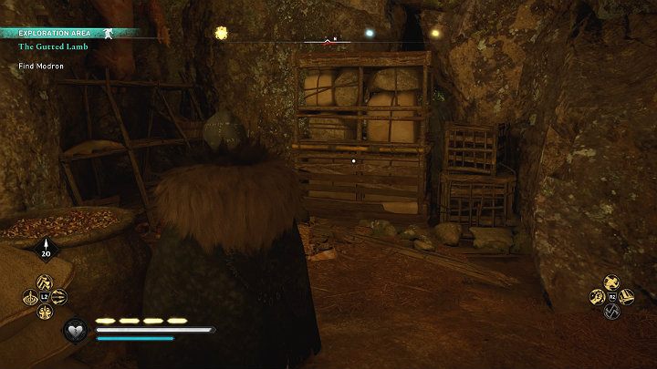 When you are inside, move the heavy rack to access the further part of the underground complex - Assassins Creed Valhalla: The Gutted Lamb - Glowecestrescire - Assassins Creed Valhalla Guide and Walkthrough