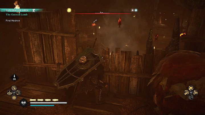 You will reach a well guarded cave - Assassins Creed Valhalla: The Gutted Lamb - Glowecestrescire - Assassins Creed Valhalla Guide and Walkthrough