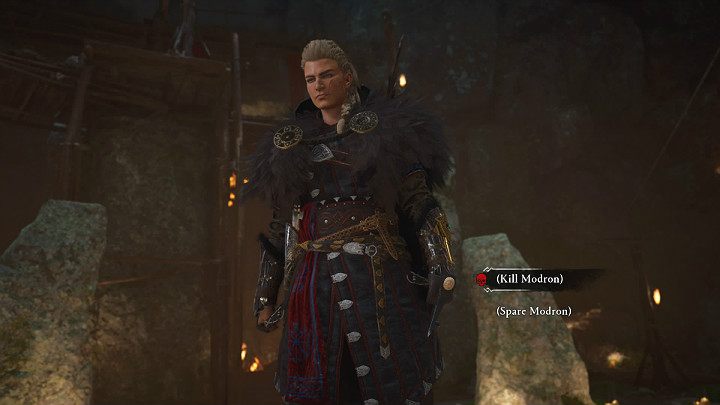 After you win the duel you can decide what happens to Modron - Assassins Creed Valhalla: The Gutted Lamb - Glowecestrescire - Assassins Creed Valhalla Guide and Walkthrough