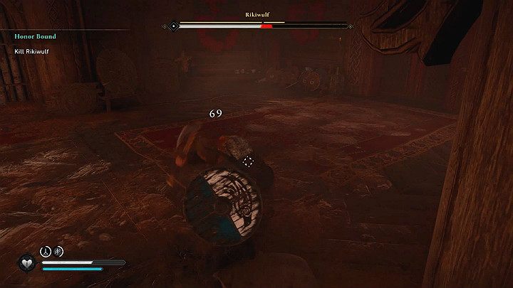 Parrying knocks the opponent out of balance, making him vulnerable to attacks for a brief moment - Assassins Creed Valhalla: Rikiwulf boss fight - how to win? - Bosses - Assassins Creed Valhalla Guide and Walkthrough