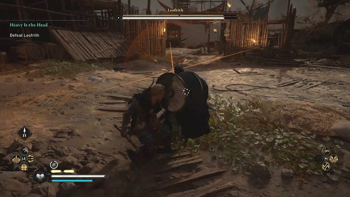 Leofrith handles his two-handed sword well and his attacks have extended range - Assassins Creed Valhalla: Leofrith boss fight - how to win? - Bosses - Assassins Creed Valhalla Guide and Walkthrough