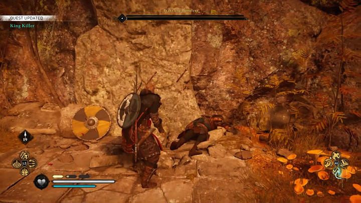 Don't let yourself get caught, dodge his attacks and launch quick counters, and you should be able to deal with Ivarr efficiently - Assassins Creed Valhalla: Ivarr the Boneless boss fight - how to win? - Bosses - Assassins Creed Valhalla Guide and Walkthrough