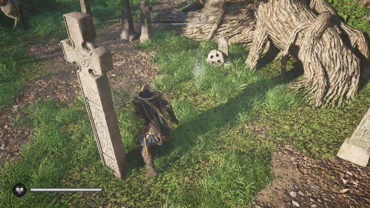 The schematic is located in the cemetery, between the graves, right by the big tree - Assassins Creed Valhalla: Treasure Hoard Map - Suthsexe secrets, locations - Suthsexe - Assassins Creed Valhalla Guide and Walkthrough