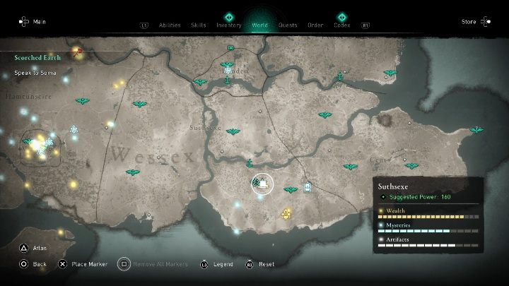 You will find the map in Crawleah - Assassins Creed Valhalla: Treasure Hoard Map - Suthsexe secrets, locations - Suthsexe - Assassins Creed Valhalla Guide and Walkthrough