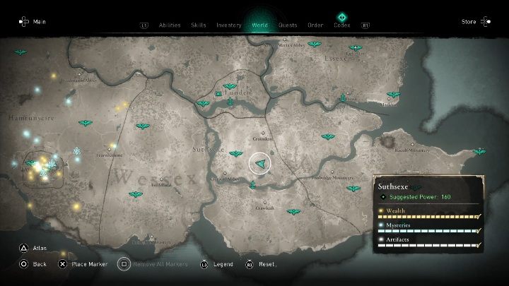 7 - Assassins Creed Valhalla: Treasure Hoard Map - Suthsexe secrets, locations - Suthsexe - Assassins Creed Valhalla Guide and Walkthrough