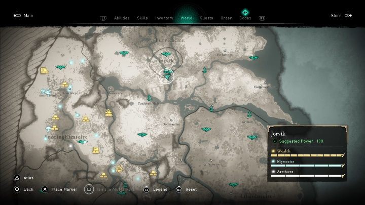 3 - Assassins Creed Valhalla: Treasure Hoard Map - Jorvik secrets, locations - Jorvik - Assassins Creed Valhalla Guide and Walkthrough