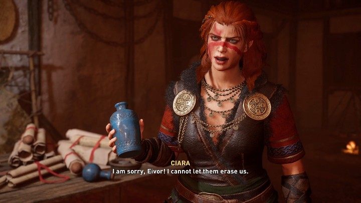 Ciara will be clearly unhappy with her king's decision and will leave the meeting without a word - AC Valhalla: Wrath of the Druids: The Cost of Betrayal - Walkthrough - Assassins Creed Valhalla Guide and Walkthrough