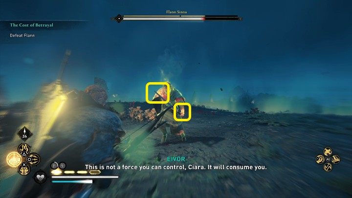 Ciara's immense power has enabled her to take control of Flann - AC Valhalla: Wrath of the Druids: The Cost of Betrayal - Walkthrough - Assassins Creed Valhalla Guide and Walkthrough