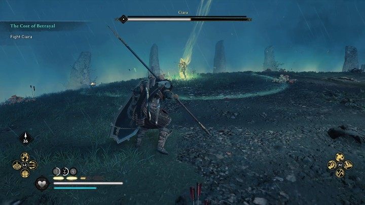 Ciara can use the power of the obelisk to regenerate lost health - AC Valhalla: Wrath of the Druids: The Cost of Betrayal - Walkthrough - Assassins Creed Valhalla Guide and Walkthrough