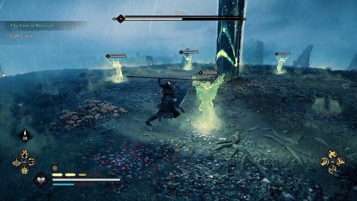 At the beginning of the second stage, Ciara will summon some Druid spirits who will draw power from the obelisk - AC Valhalla: Wrath of the Druids: The Cost of Betrayal - Walkthrough - Assassins Creed Valhalla Guide and Walkthrough