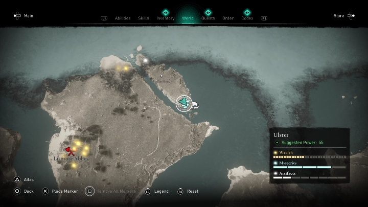 You will find a cairn in the northern part of the region, on a small island - AC Valhalla Wrath of the Druids: Cairn - Ulster, secrets, locations - Ulster - Assassins Creed Valhalla Guide and Walkthrough