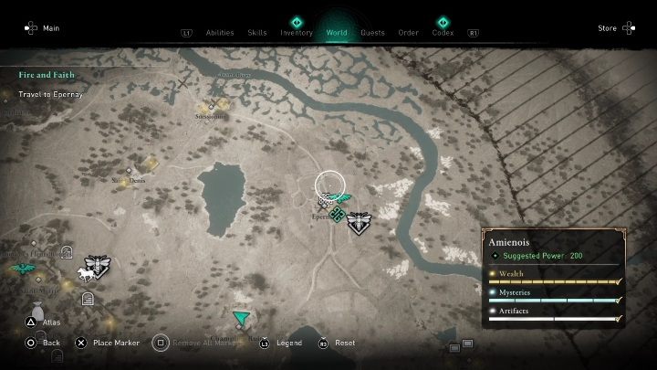 This mission will begin in Epernay, in the Amienois region - AC Valhalla Siege of Paris: Fire and Faith - Main missions - Assassins Creed Valhalla Guide and Walkthrough