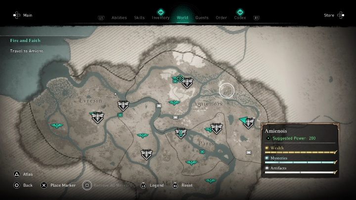 Continue the mission in Amiens, in the Amienois region - AC Valhalla Siege of Paris: Fire and Faith - Main missions - Assassins Creed Valhalla Guide and Walkthrough