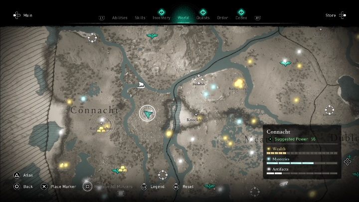 Region: Connacht - AC Valhalla Wrath of the Druids: Irish Cycle Pages - entire collection, map - Secrets and Collectibles - Assassins Creed Valhalla Guide and Walkthrough